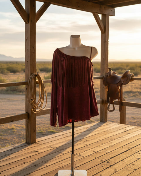 "KC" Plum Mineral Dyed One Shoulder Top: Small