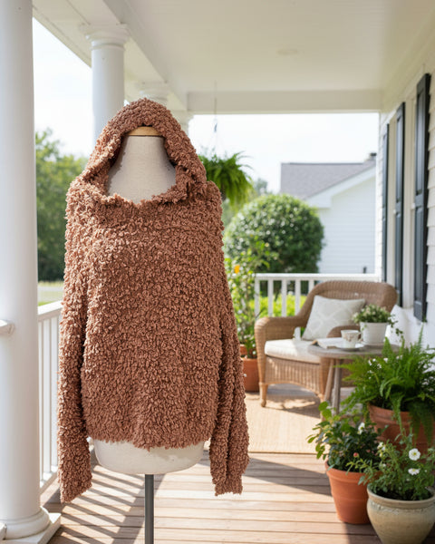 "KC" Faded Rust Chunky Sweater: S/M