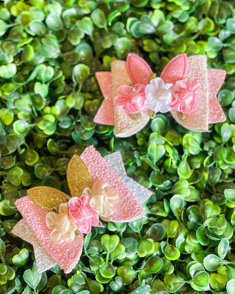 Glitter Bunny Bow Mini - The Lace Cactus