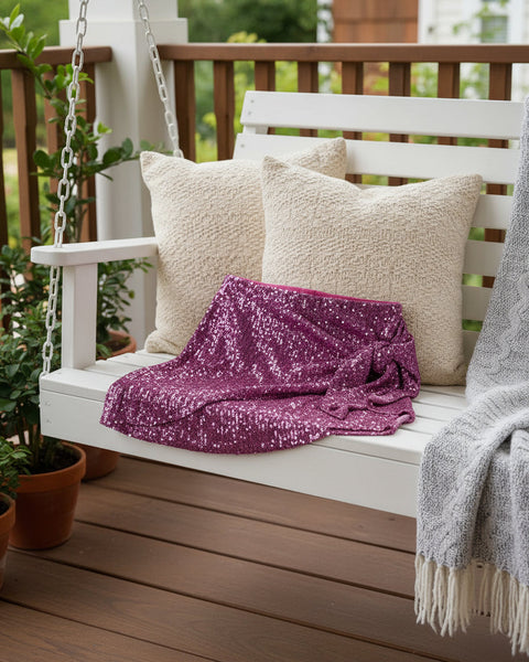 "KC" Purple Sequin Wrap Skirt MUMU: Small