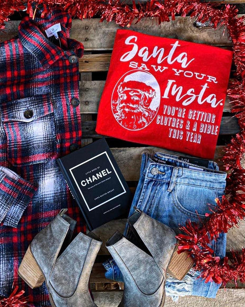 "KC" Santa Saw Your Insta - The Lace Cactus