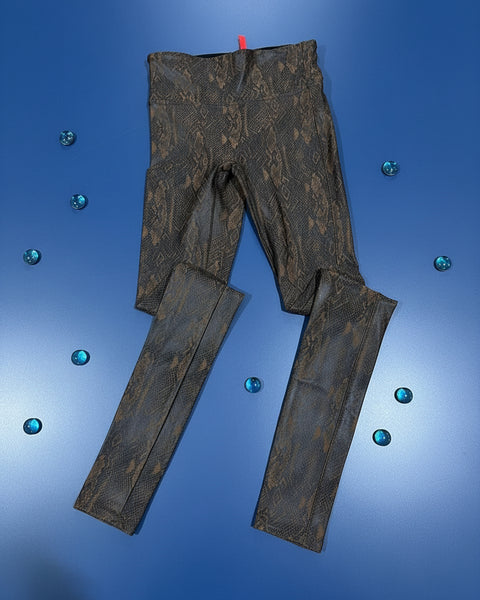 "KC" Spanx Snakeskin Leggings: XSmall