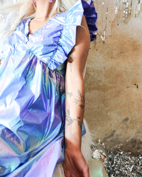Viví Violet Foil Dress - The Lace Cactus
