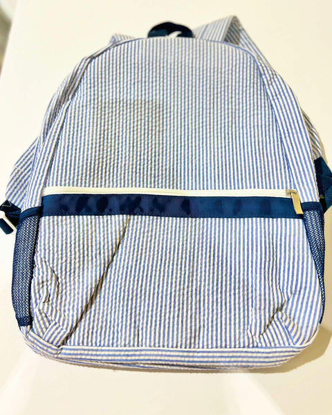 Striped Blue & White Baby Backpack