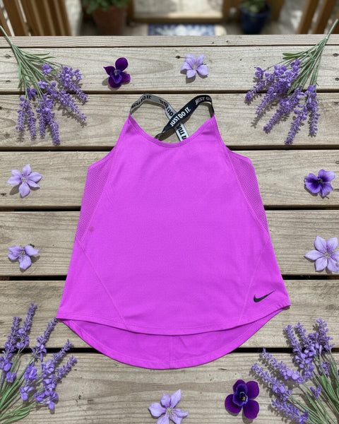"KC" 'NIKE' Fuchsia Strap Tank: Small