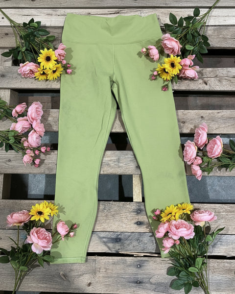 "KC" Light Green Fabletics Leggings: Medium