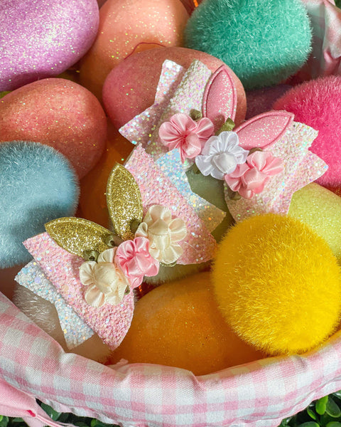 Glitter Bunny Bow Mini - The Lace Cactus