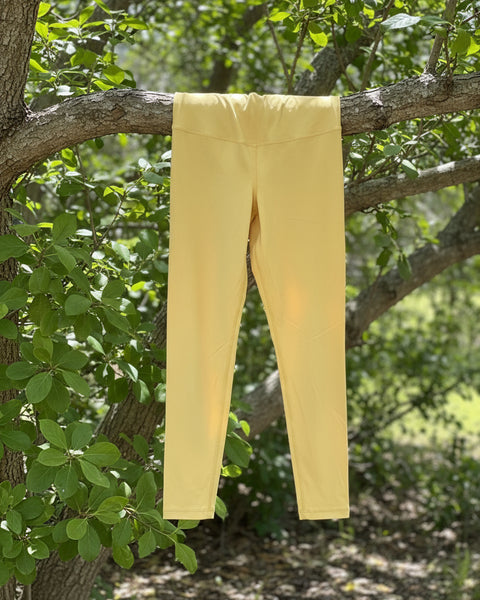 "KC" Yellow Mono b Leggings: XSmall