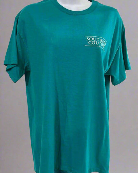 "KC" Teal Souther Couture "Life Is Short" Tee: Medium
