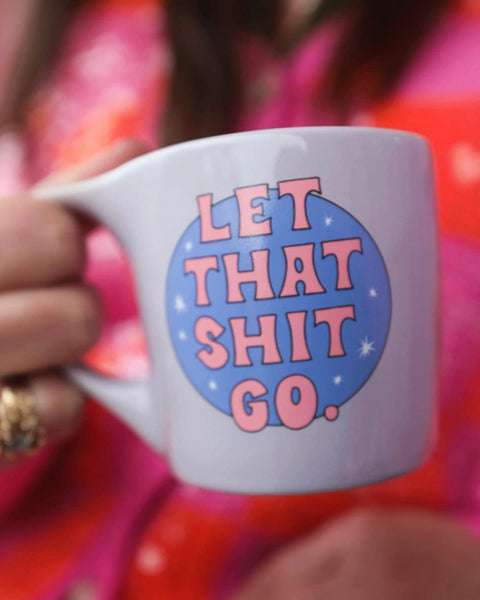 "LET THAT SHIT GO" Coffee Mug-Lavender