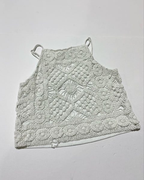 "KC" Ivory Crochet Crop Top Size: XS
