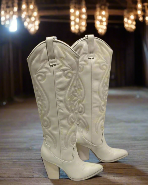 Lasso Bone Leather Boots Steve Madden