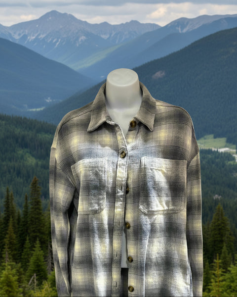 "KC" Hollister Blue Flannel Plaid Shirt: XSmall