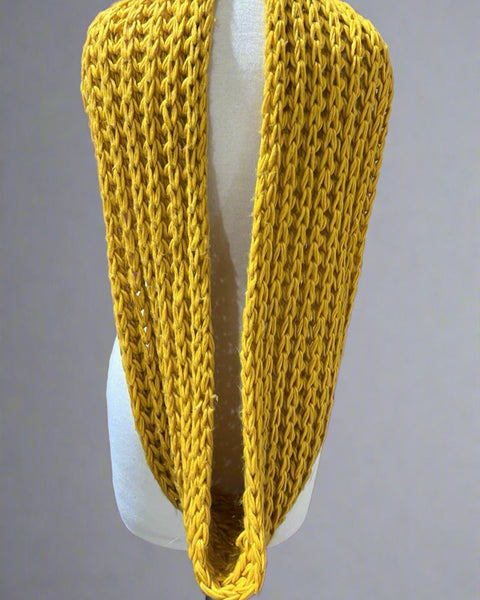"KC" Mustard Infinity Scarf: O/S