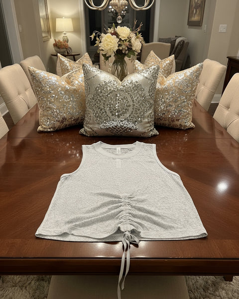 "KC" LuLuLemon Ruched Tank Crop Top: Size 4