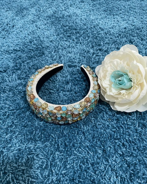 "KC" Heavily Jeweled Headband: O/S