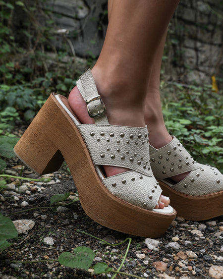 Gold Studded Jute Rope Wedges