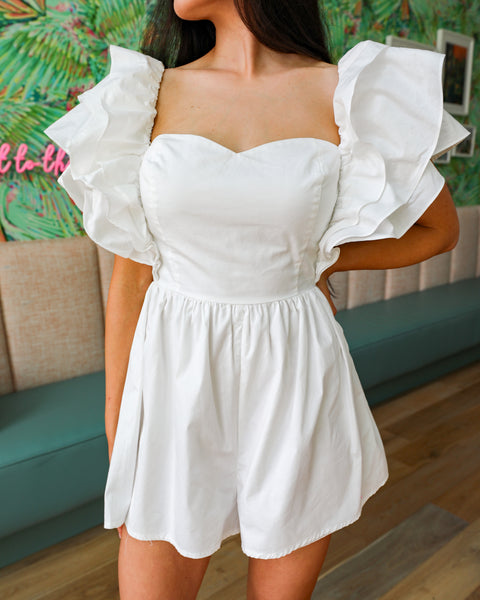 Little Off-White Romper - The Lace Cactus