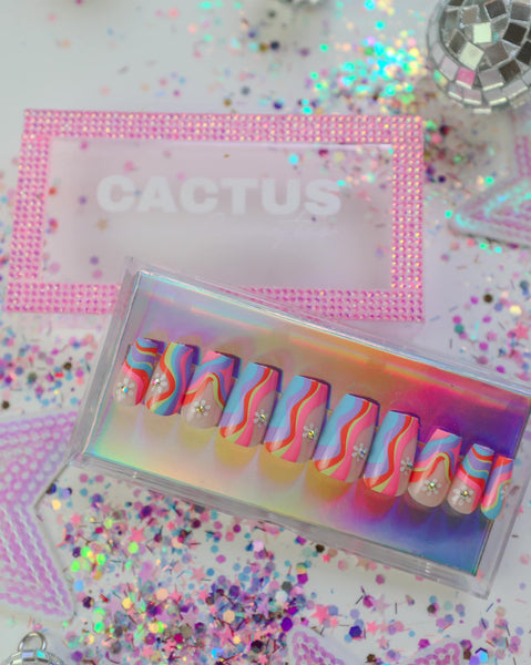 #60 Groovy Babe Nails - The Lace Cactus