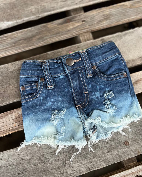 Bleached Denim Kid Shorts