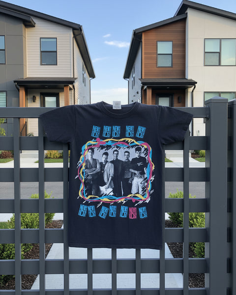 "KC" Black 'New Kids On The Block' Graphic Tee: Small