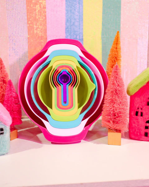 #10 10 Piece Colorful Mixing Bowl Set - The Lace Cactus