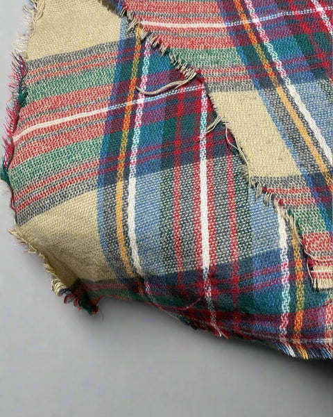 "KC" Red, Blue & Beige Multi Use Scarf: O/S