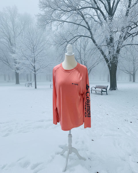 "KC" Columbia PFG Salmon Long Sleeve Tee: Medium