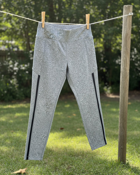 "KC" Pink Heathered Gray Leggings: Small