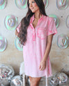 Maria Washed Pink Denim Dress - The Lace Cactus
