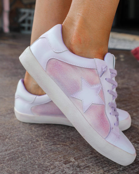 Sandy Purple Star Sneakers - The Lace Cactus