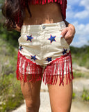 Dream On Cream Sequin Star Shorts - The Lace Cactus
