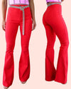 Rayla Red Super Stretch Bell Bottoms - The Lace Cactus