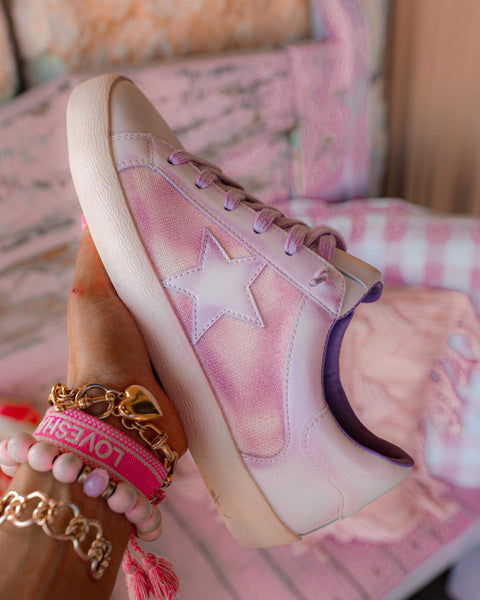 Sandy Purple Star Sneakers - The Lace Cactus