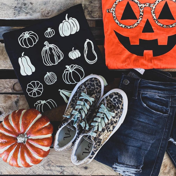 Jack 'O Lantern Orange Graphic Tee - The Lace Cactus