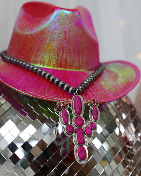 Pink Panache Bronze Leopard Feather Necklace