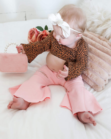 Pink Leopard Polka Dot Swimsuit (KIDS)