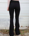 Black Super Stretch Bell Bottoms - The Lace Cactus