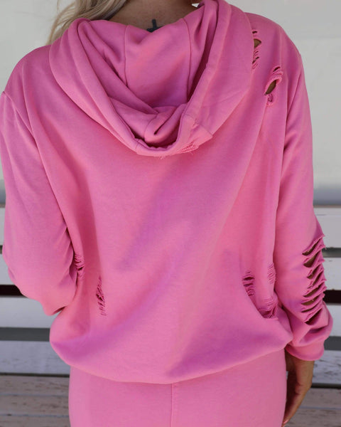 Bailey Bubblegum Hoodie - The Lace Cactus