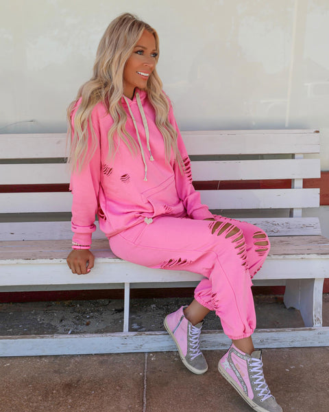 Bailey Bubblegum Hoodie - The Lace Cactus