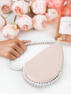Surrounded in Rhinestones Pink Heart Clutch - The Lace Cactus