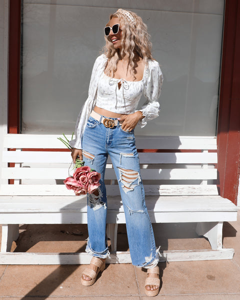 Floral Crop Top Outfit