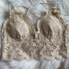Taupe Scalloped Lace Bralette - The Lace Cactus