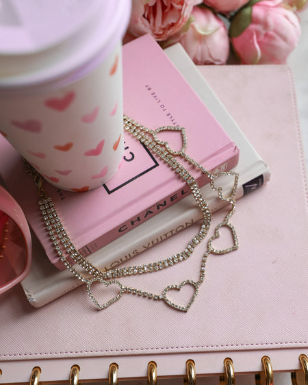 Posh Pink Squash Blossom Necklace