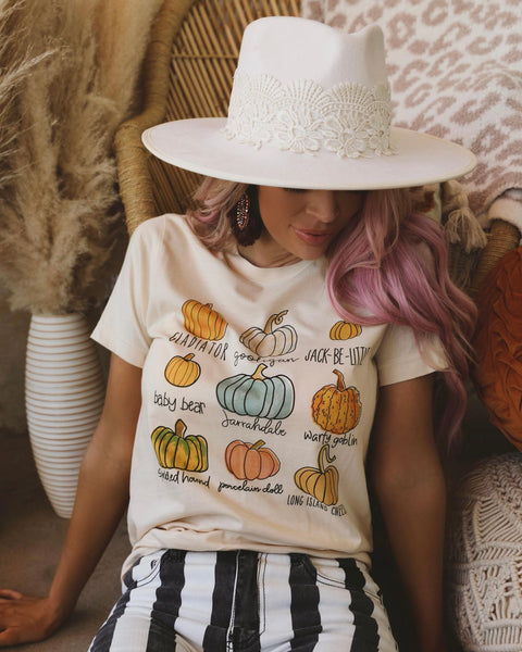 Carter Cream "Pumpkin Slang" Graphic Tee - The Lace Cactus