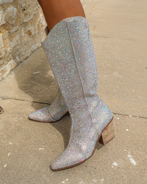 Dolly Dreams Rhinestone Boots - The Lace Cactus