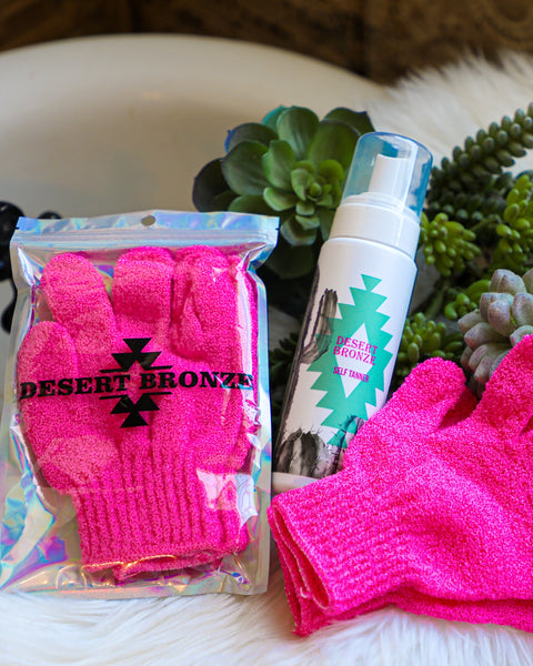 Desert Bronze Exfoliator Mitts - The Lace Cactus