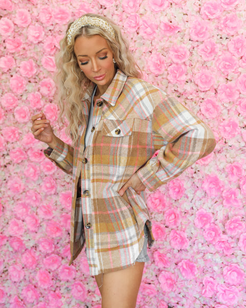 Mason Mustard Shacket - The Lace Cactus