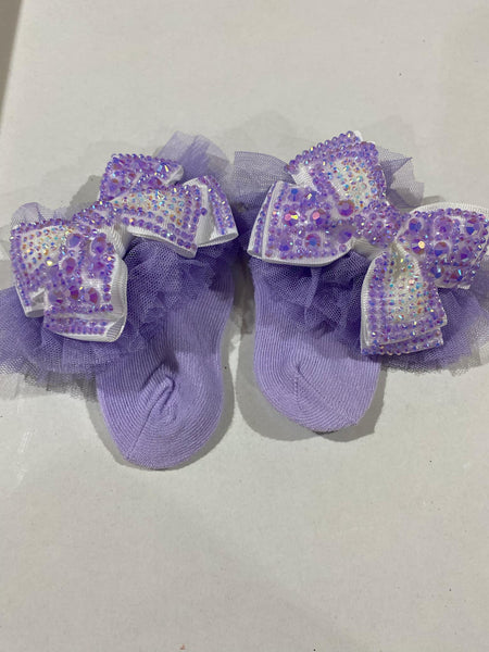 Little Girl Bling Bow Socks