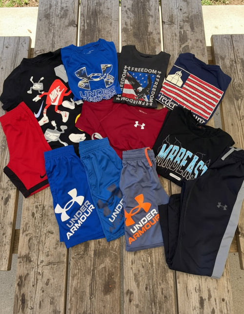 "KC" #34 Assorted Tees, Shorts & Pant: Size Medium Youth